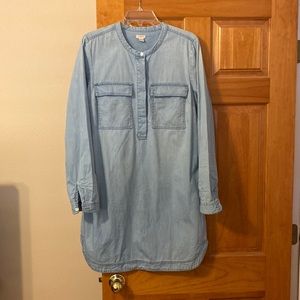 J Crew chambray denim tunic dress